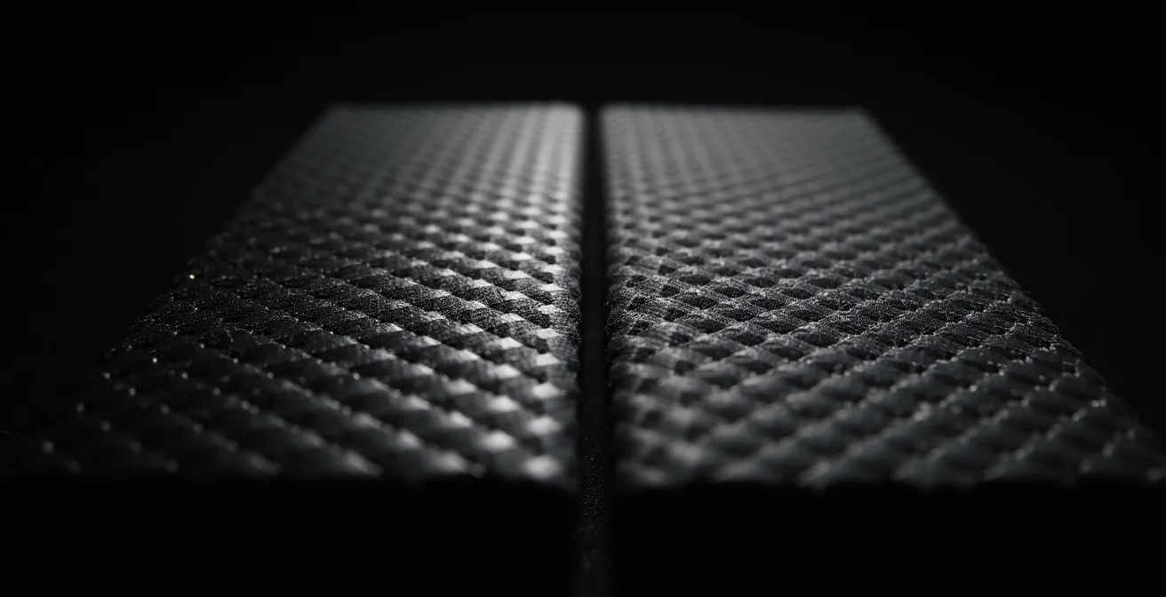 Comparaison visuelle de la transmission des vibrations dans différents modules de carbone pour cannes à pêche