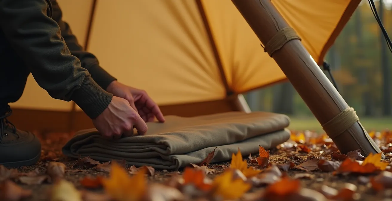 Processus de démontage saisonnier d'une tente safari pour entretien