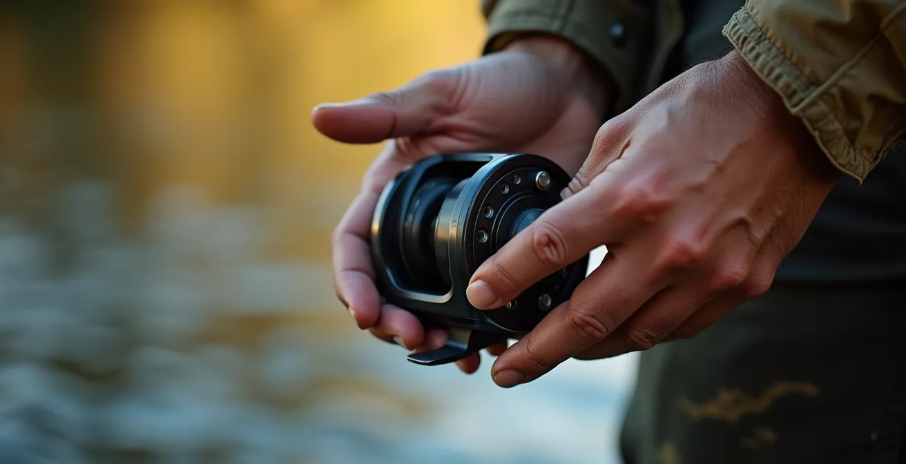 Moulinet haut de gamme avec bâti en carbone et finitions premium