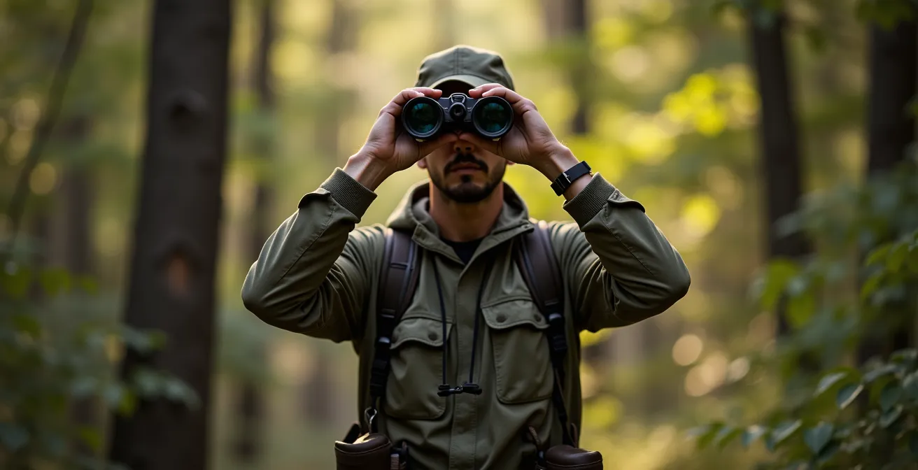 Séquence de mouvements d'un chasseur montrant les gestes à éviter