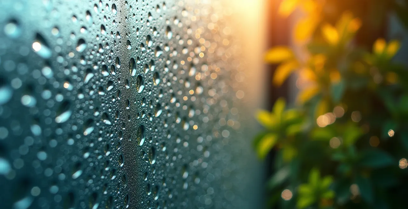 Démonstration de la réflexion infrarouge sur une vitre et absorption par la végétation