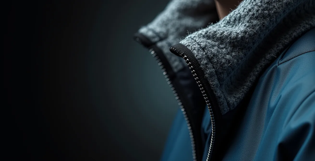 Démonstration visuelle du système de superposition des vêtements techniques pour le sport en hiver